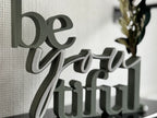 3D Printed "Beyoutiful" Boxy Lettering Sign | Freestanding Tabletop Decor & Gift