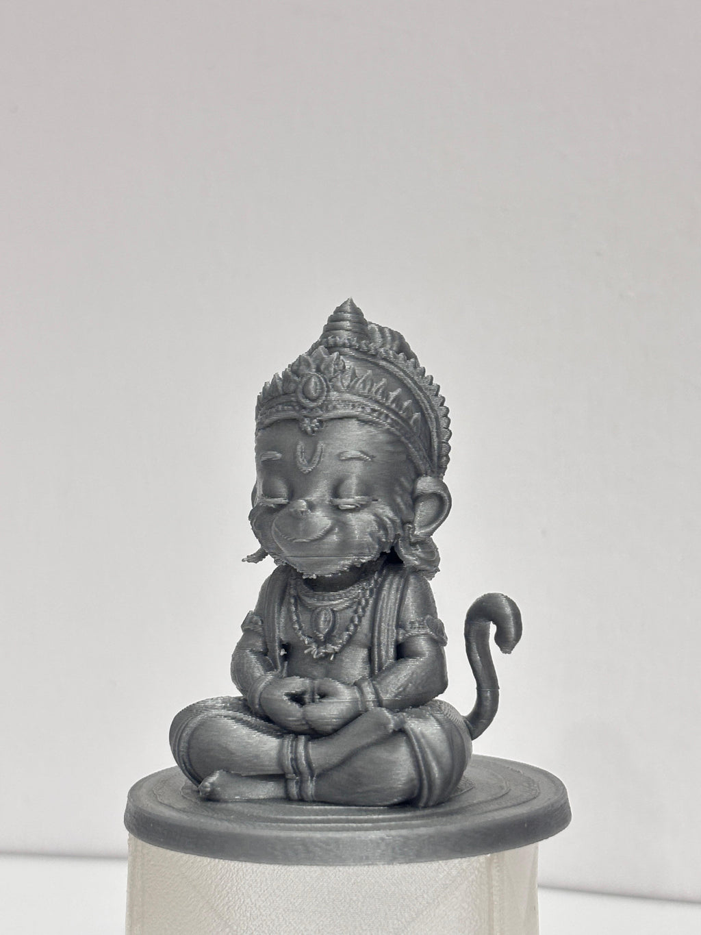 Cute Bal Hanuman Mini Murti | 3D Printed Mini Sculpture for Car Dashboard & Desk