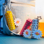 Cute Little Flower Lip Balm Holder Keychain 🌸| Customizable Daisy Charm Holder & Bag Accessory
