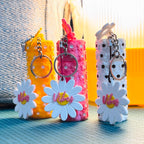 Cute Little Flower Lip Balm Holder Keychain 🌸| Customizable Daisy Charm Holder & Bag Accessory