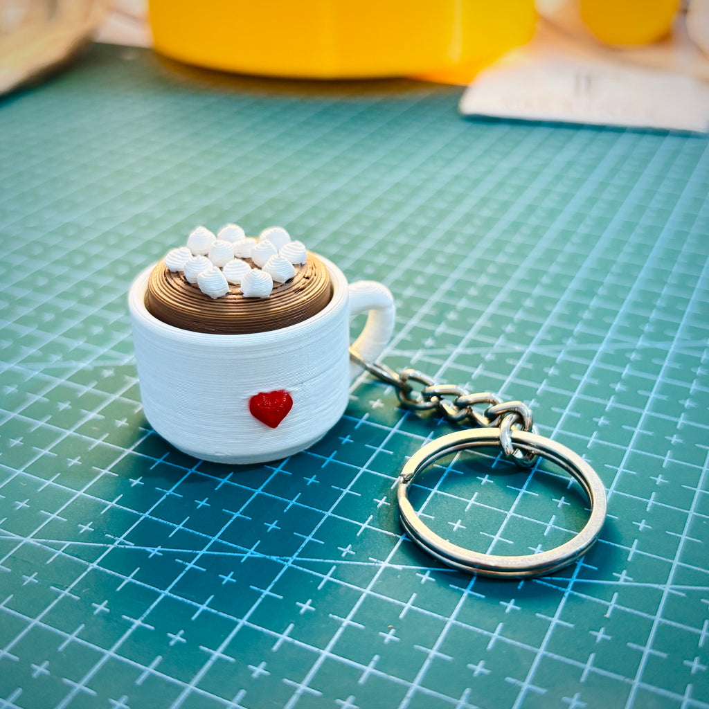 Latte Pop Fidget Clicker Keychain Set (Pack of 2) + FREE Beer Cat Fidget Bag Tag