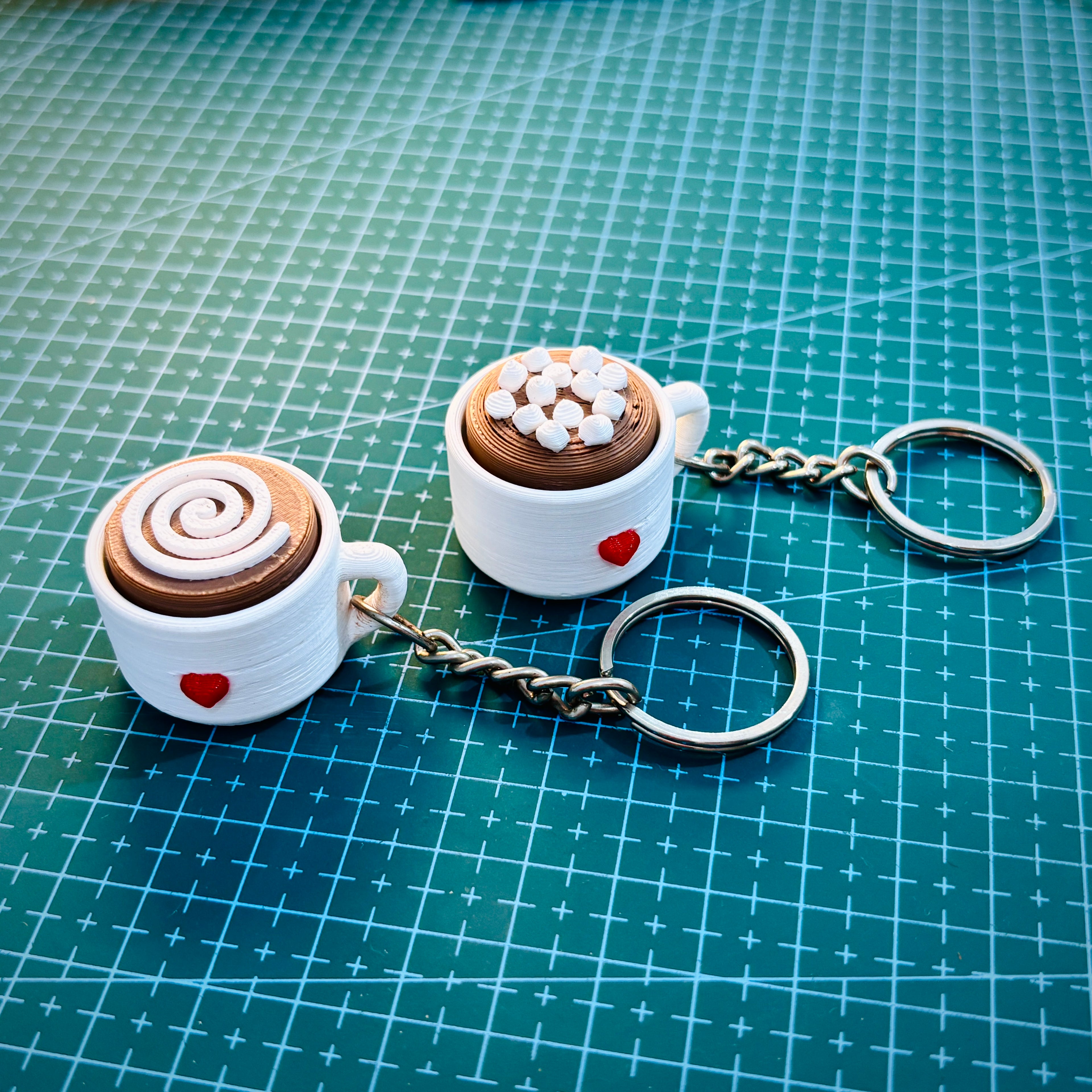 Latte Pop Fidget Clicker Keychain Set (Pack of 2) + FREE Beer Cat Fidget Bag Tag