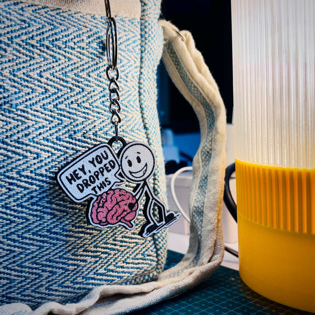 Cute Aesthetic Meme Keychain Set (Pack of 5) + FREE Mini Pouch Bag | Bag Tag Set
