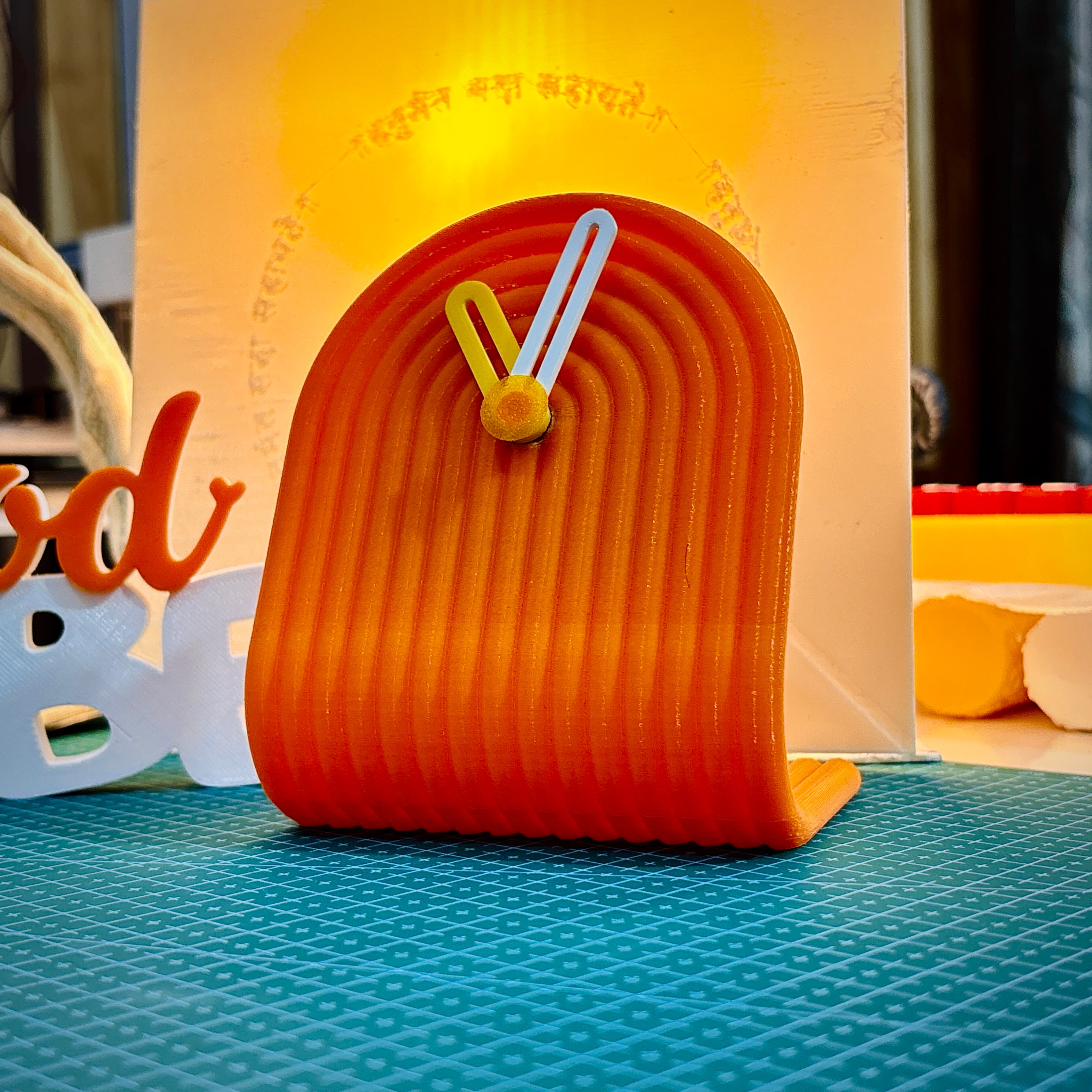 3D Printed Modern Modular Desk Clock | Bold Aesthetic Accent (Multiple Colors)