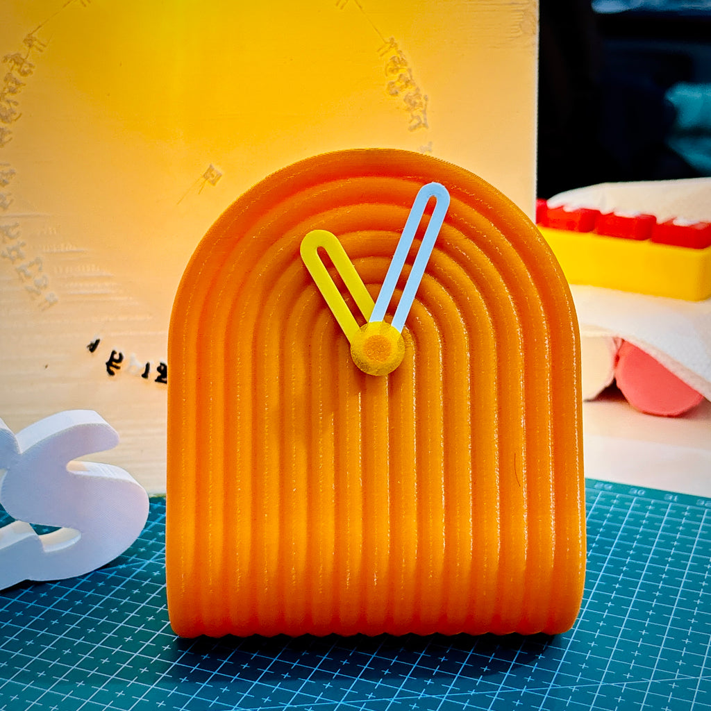 3D Printed Modern Modular Desk Clock | Bold Aesthetic Accent (Multiple Colors)