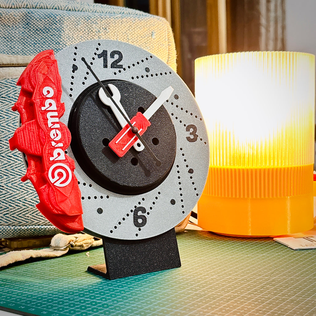 Brembo Inspired Disc Brake Clock | 3D Printed Desk & Wall Clock for Car Enthusiasts