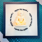 Cute Hanuman Mini Murti Wall Frame | 3D Printed & Resin Art Spiritual Wall Decor