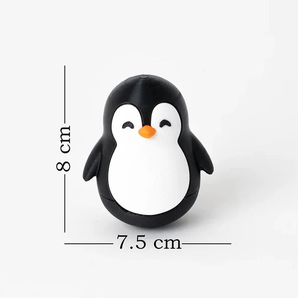3D Printed Roly Poly Penguin Desk Toy | Cute Wobble Fidget Toy & Desk Decor