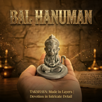 Cute Bal Hanuman Mini Murti | 3D Printed Mini Sculpture for Car Dashboard & Desk