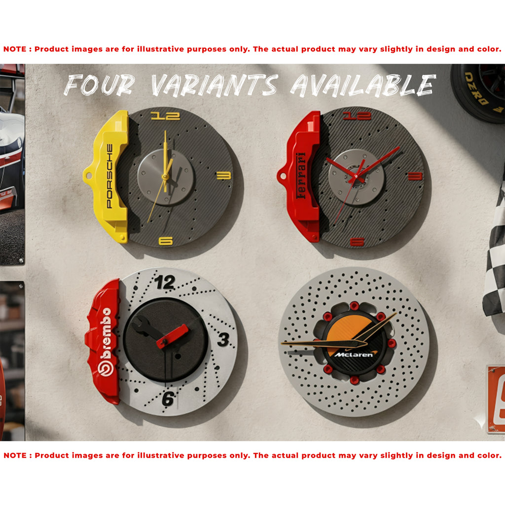 Brembo Inspired Disc Brake Clock | 3D Printed Desk & Wall Clock for Car Enthusiasts