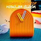 3D Printed Modern Modular Desk Clock | Bold Aesthetic Accent (Multiple Colors)