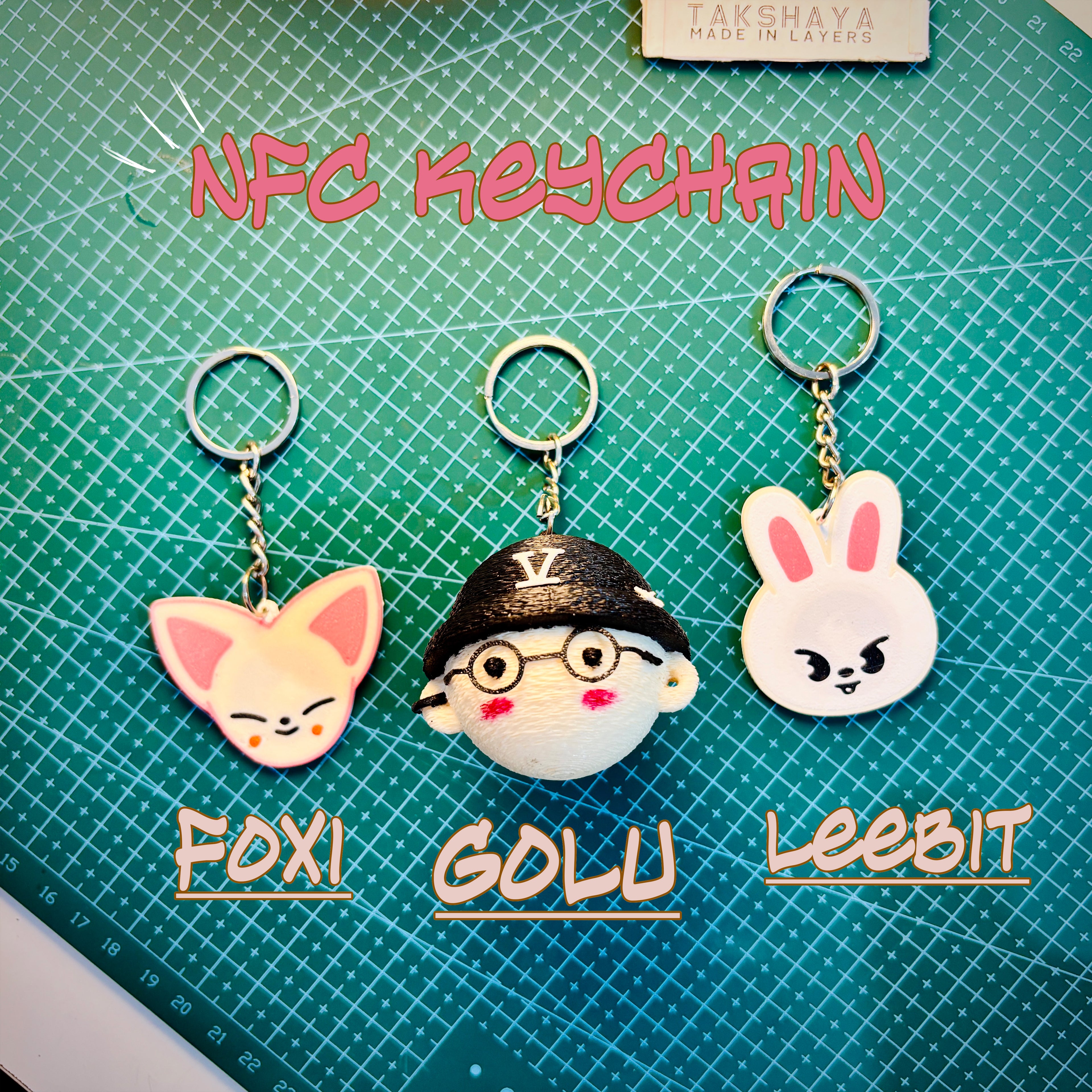 Smart NFC Bag Tag Trio Pack(Golu, Foxi, Leebit) + FREE Mobile Pouch Bag