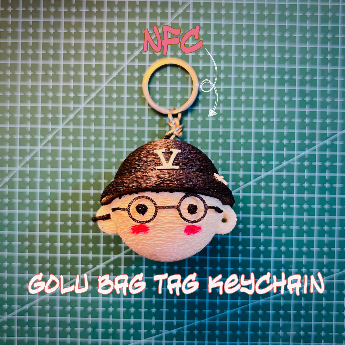 Smart Golu NFC Bag Tag Keychain + FREE Mini Pouch Bag